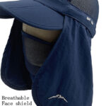Ultimate quick-dry baseball cap with detachable neck & face flaps – superior uv protection, wonderland gear & style Unisex quick dry baseball cap with detachable neck and face flaps d blue